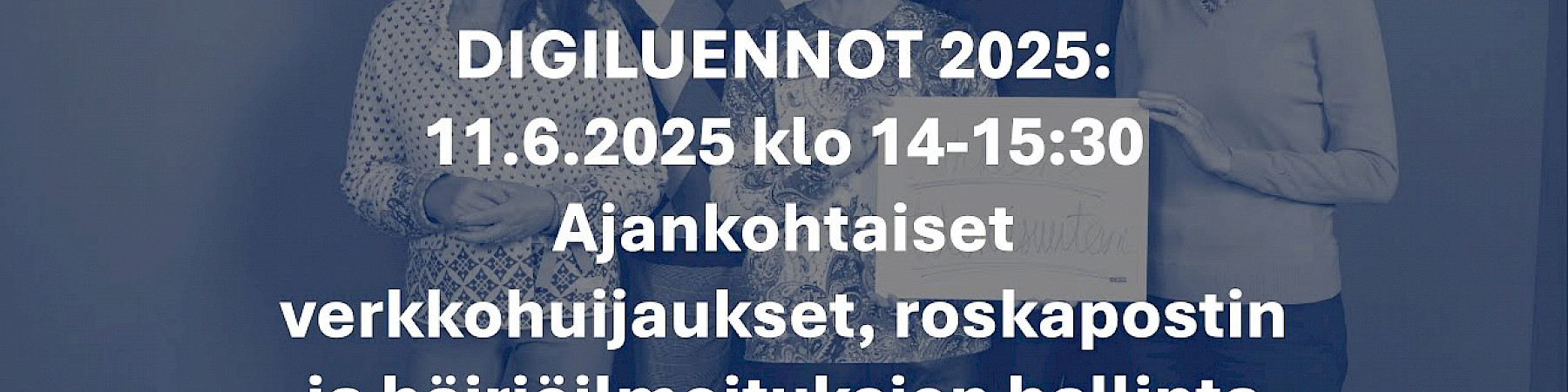 Senioriyhdistyksen jäsen: Tervetuloa digiluennolle 11.6.2025