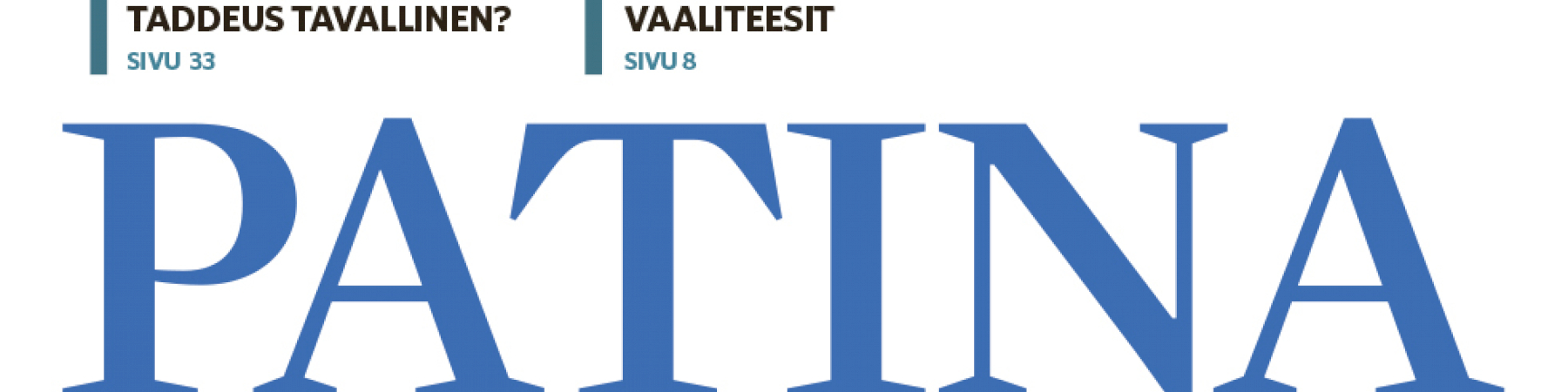 Vuoden 2019 ensimmäinen Patina luettavissa!
