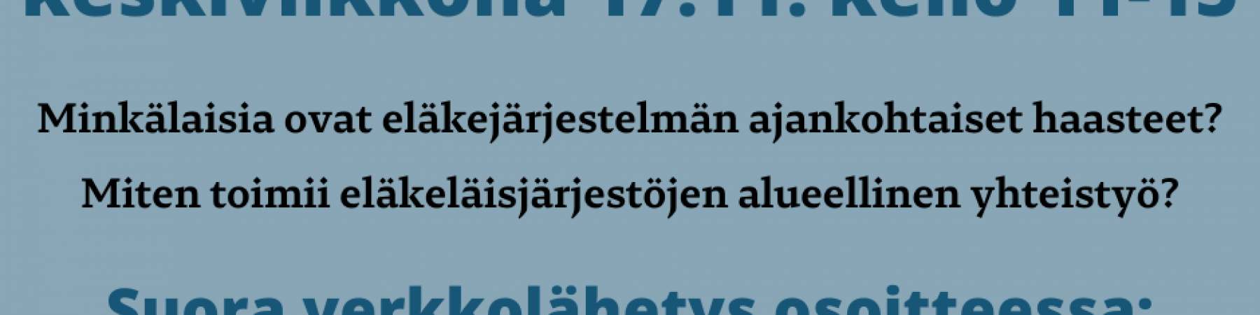 EETU ry:n Eläkeläisparlamentti 17.11.2021